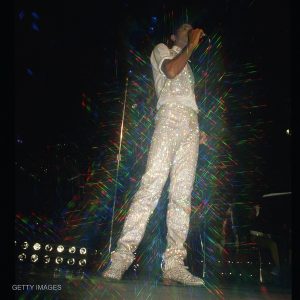 Michael Jackson on stage during the Jacksons' Triumph Tour 1981