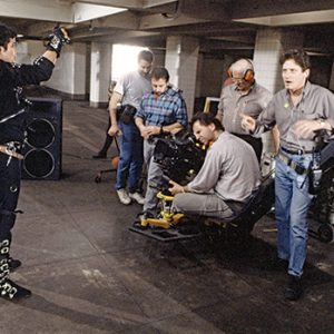 Michael Jackson on set of Bad short film 1987