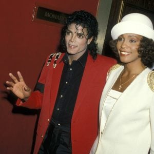 Michael Jackson and Whitney Houston at United Negro College Fund anniversary dinner New York, NY, March 1988