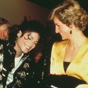 Michael Jackson meets Diana, Princess of Wales, backstage at Wembley Stadium in London before Michael's concert in aid of the Prince’s Trust charity on July 16, 1988. He presented Princess Diana and Prince Charles with two large charity donations, one for the Prince’s Trust, another for a UK Children’s hospital.