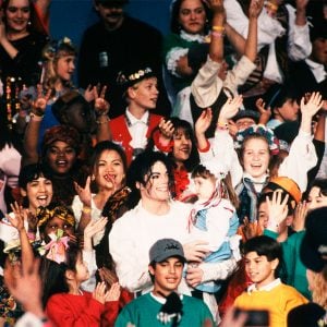 Michael Jackson performs at the Super Bowl XXVII Halftime show at the Rose Bowl on January 31, 1993 in Pasadena, California.