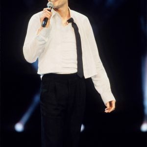 Michael Jackson performs at the 1995 MTV Video Music Awards in New York, NY, on September 7, 1995.