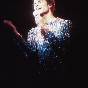 Michael Jackson performs in 1980.