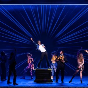 While MJ the Musical focuses in on Michael Jackson’s preparation for the Dangerous World Tour, the show shares flashbacks from moments in his career. Which moment in Michael’s career do you think is being celebrated in this scene? If you need a hint – look at the jacket being worn by Tavon Olds-Sample atop the pedestal.