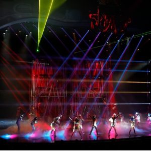 Michael Jackson ONE "acrobatics and dance numbers unfold to remixes of Jackson's actual recordings in earth-shaking sound delivered by more than 7,000 speakers." - Fodors Travel Guide