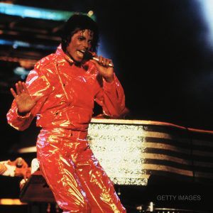 Michael Jackson performs on stage during the Victory Tour in 1984.