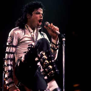 Michael Jackson performs on Bad Tour at Rosemont Horizon near Chicago on April 19, 1988