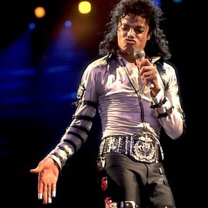 Michael Jackson performs on Bad Tour at Rosemont Horizon near Chicago on April 19, 1988