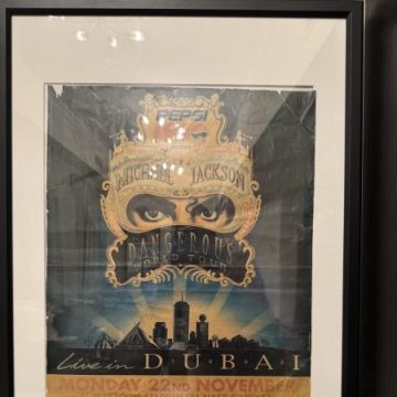Original poster from the cancelled Dubai concert in 92
