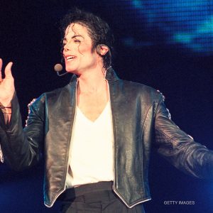 Michael Jackson performs on stage.