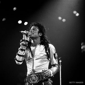 Michael Jackson performs during Bad Tour