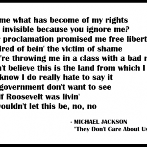 Michael Jackson They Don't Care About Us lyrics
